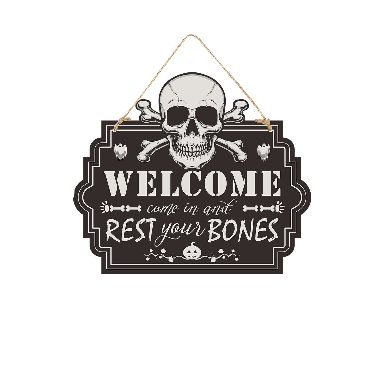 Halloween Door Signs Set – Creepy Decorations for Halloween Parties & Trick-or-Treat – Door Decoration for Adults and Children