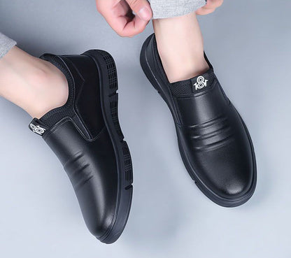 Albert – Herrenschuhe Schwarz Weiß Flache Gehschuhe