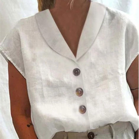 Zoe – Damenmode-Top aus Baumwolle und Leinen