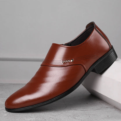 Lionel – Modische spitze Herrenschuhe aus veganem Leder