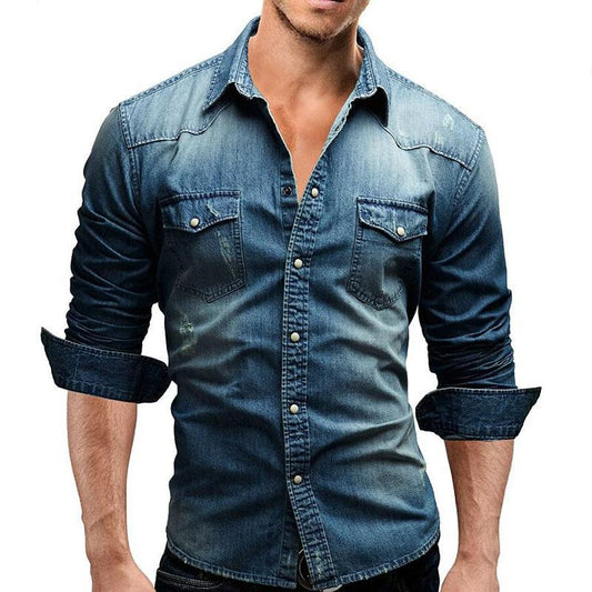 Kenny – Langes Herrenhemd in lässigem Slim Fit