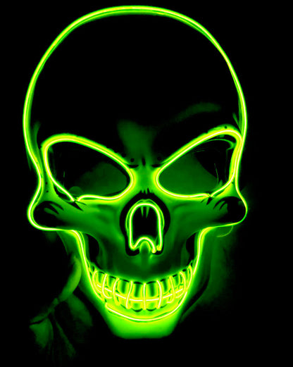 Halloween LED Glowing Skull Mask for Adults – Perfect for Costume Parties & Spooky Decorations