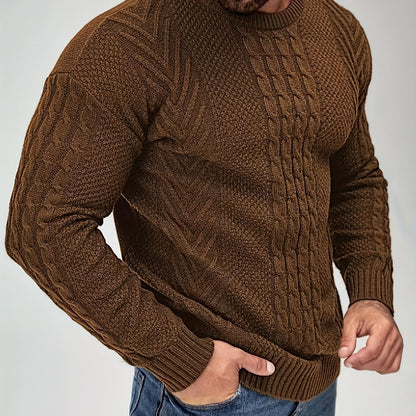 Men's knitted sweater in casual style – fashionable leisure sweater for autumn and winter