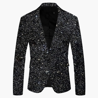 Men's Blazer Slim Fit Modern Business & Party Jacket – Stylish One-Button Jacket for Festive Occasions