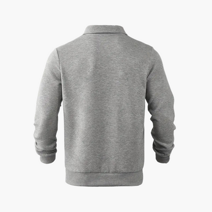 Men's Vintage Sweatshirt with Zipper – Geometric Pattern, Fashionable & Versatile