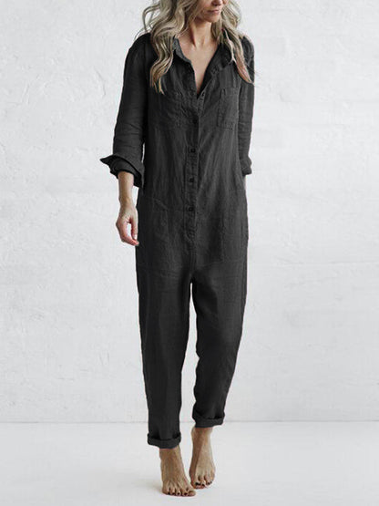 Amanda – Einfarbiger Jumpsuit für Damen