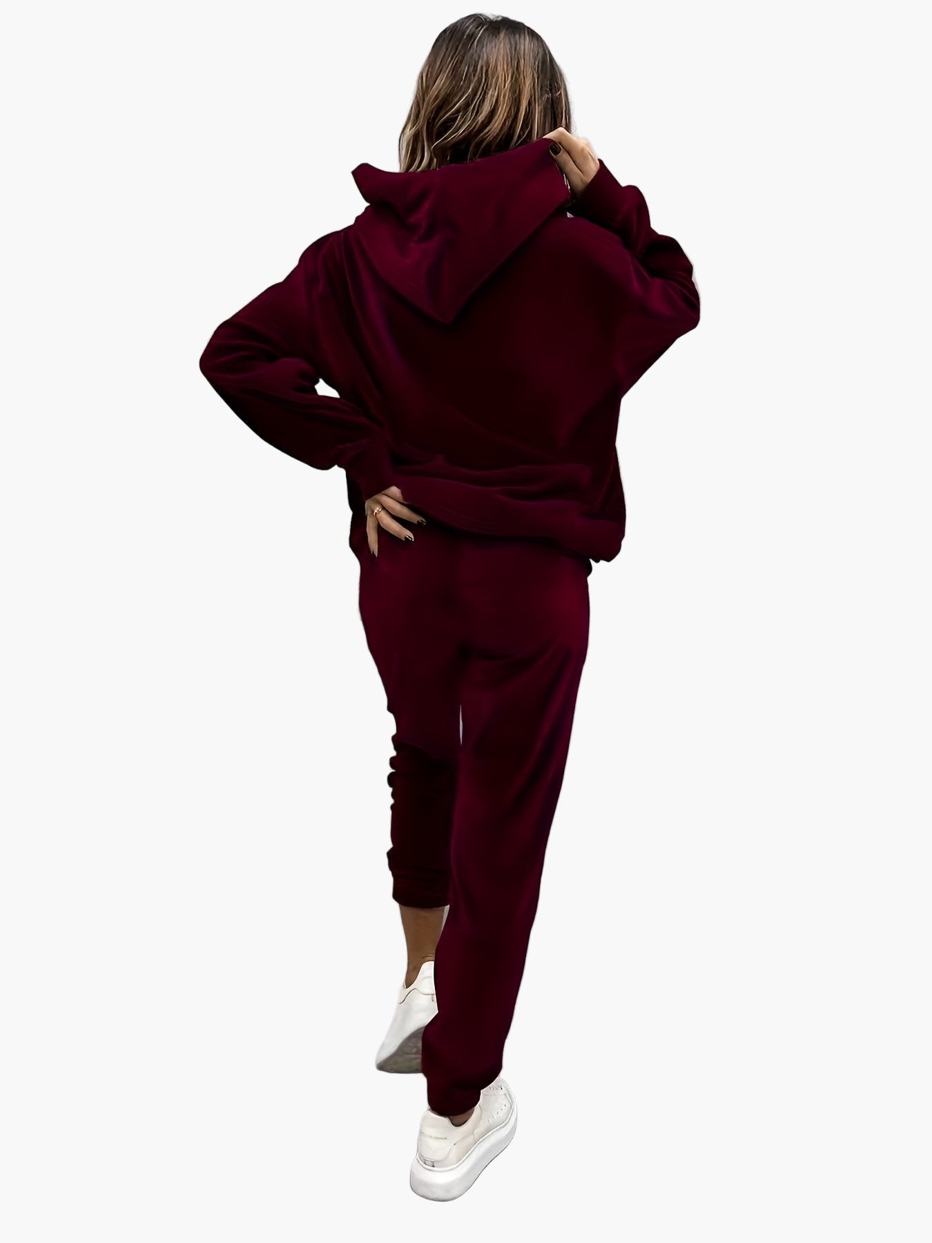 Women's casual tracksuit set with hoodie and jogging pants – Casual street style for everyday and travel