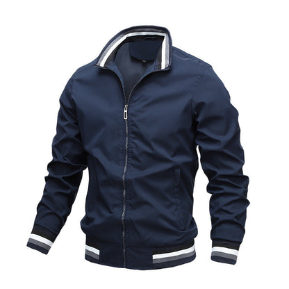 Men's Casual Bomber Jacket with Stand-up Collar – Modern Street Style and Comfort for Everyday and Leisure
