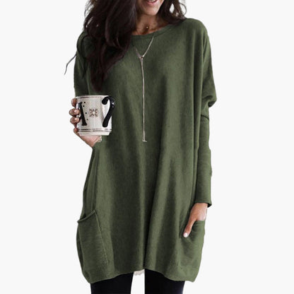 Damen Oversize Longpullover – Bequemer lässiger Style für Alltag & Freizeit
