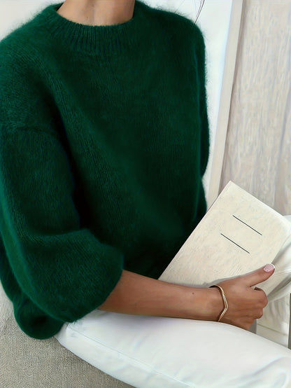 Damen Pullover Elegant Lockerer Schnitt Herbst Winter Stil