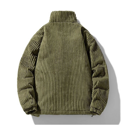 Men's Corduroy Jacket – Warm Stand Collar Casual Jacket for Autumn & Winter