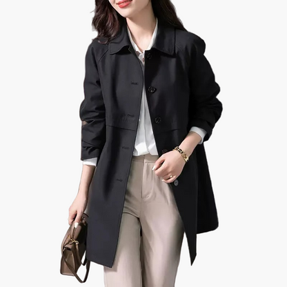Damen Trenchcoat Kurz Elegant Klassisch für Büro und Alltag