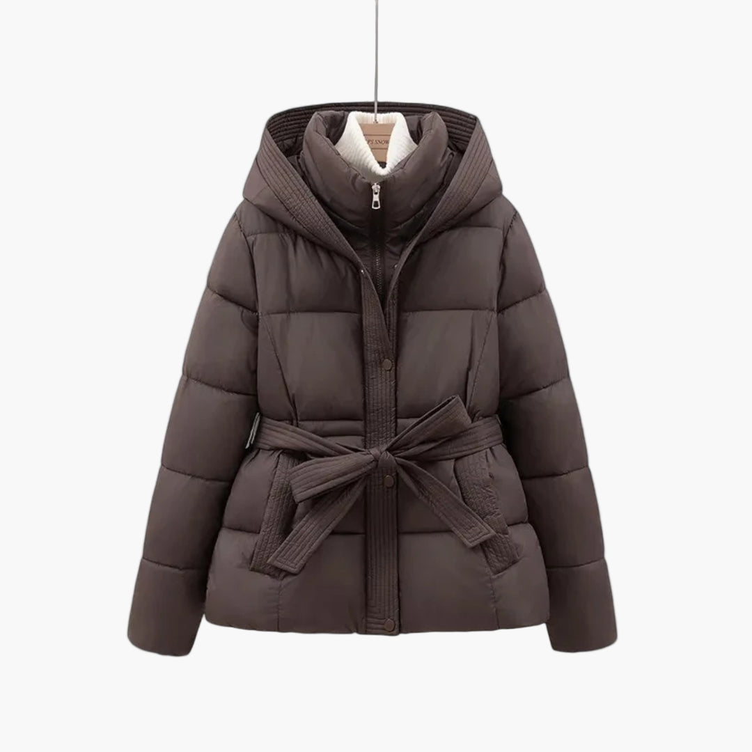 Damen Winter Steppmantel mit Gürtel – Modischer Parka für Alltag & Freizeit