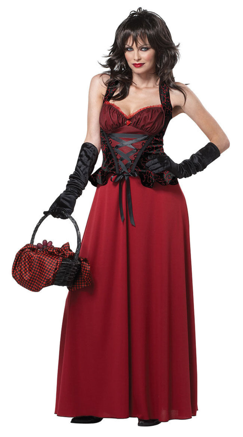 Women's Halloween Costume Fairy Tale Little Red Riding Hood Outfit – Perfect for Parties & Trick-or-Treat