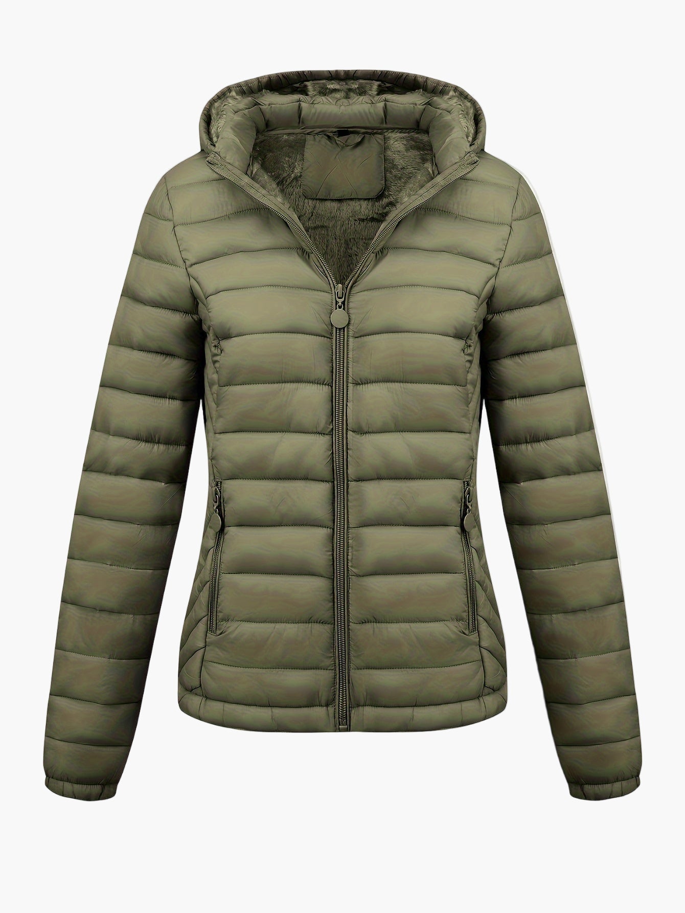 Women's quilted jacket with hood – fashionable winter coat for everyday and outdoor use