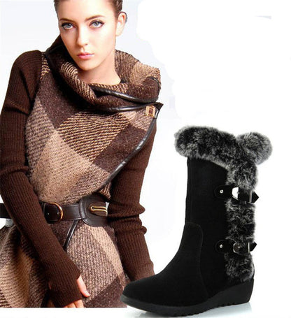 Phoebe – Mid-Calf Schneestiefel aus Premium-Vegan-Fell für Damen