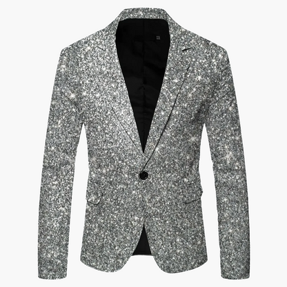 Men's Blazer Slim Fit Modern Business & Party Jacket – Stylish One-Button Jacket for Festive Occasions