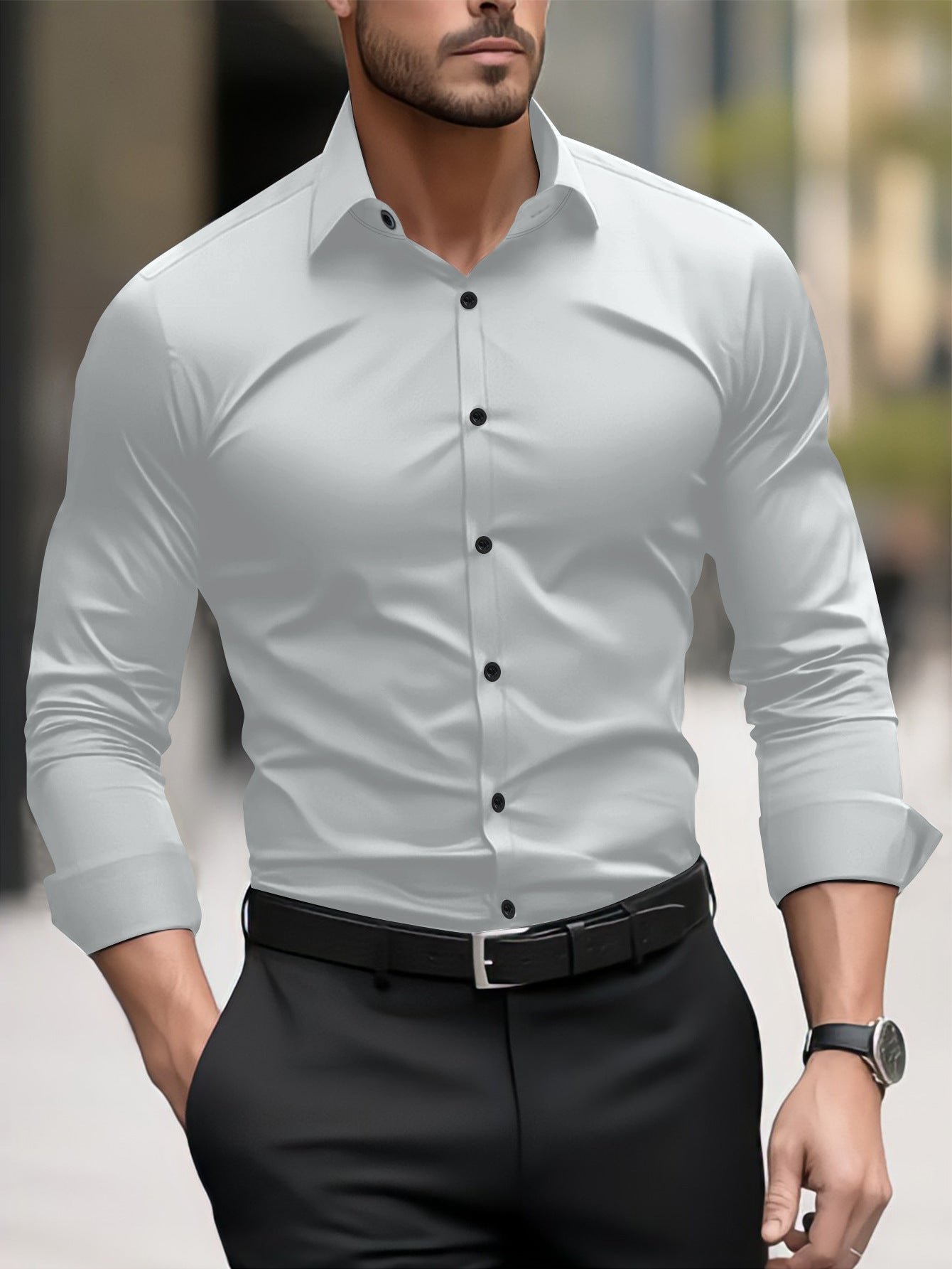 Andy – Casual men's shirt with long sleeves