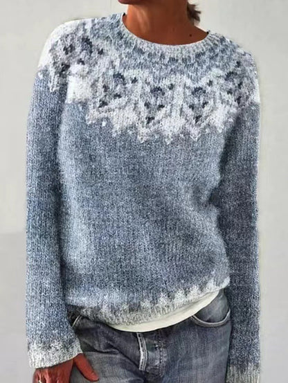 Victoria – Multicolor Rundhals Pullover für Damen