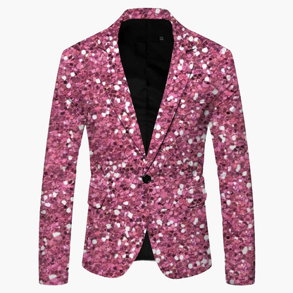 Men's Blazer Slim Fit Modern Business & Party Jacket – Stylish One-Button Jacket for Festive Occasions