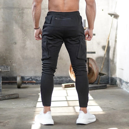 Herren Sportliche Cargo Jogginghose – Trainings- & Freizeit-Jogger mit Taschen, Streetwear Stil