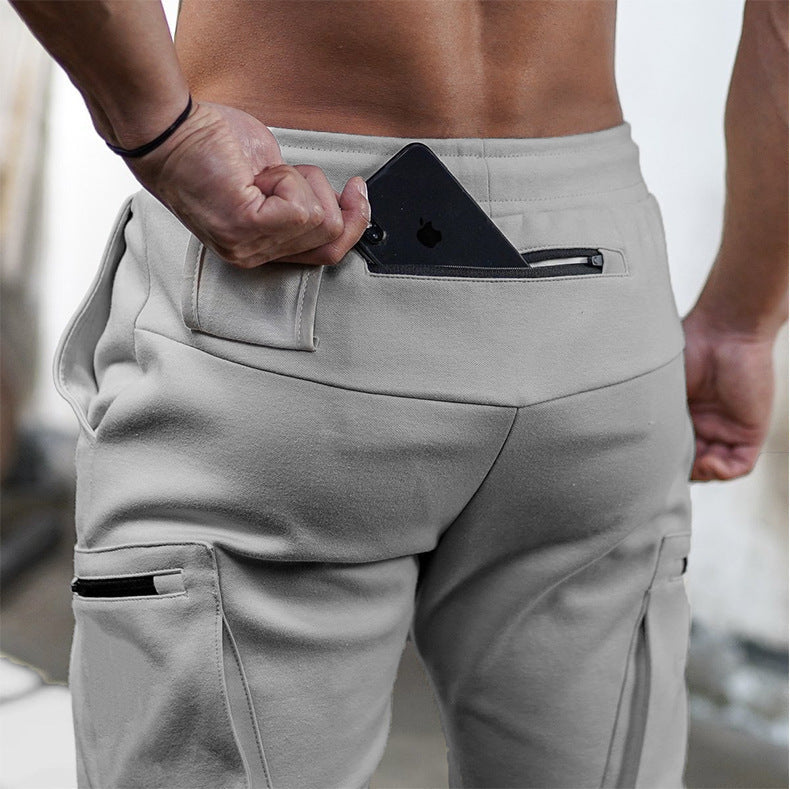 Herren Sportliche Cargo Jogginghose – Trainings- & Freizeit-Jogger mit Taschen, Streetwear Stil