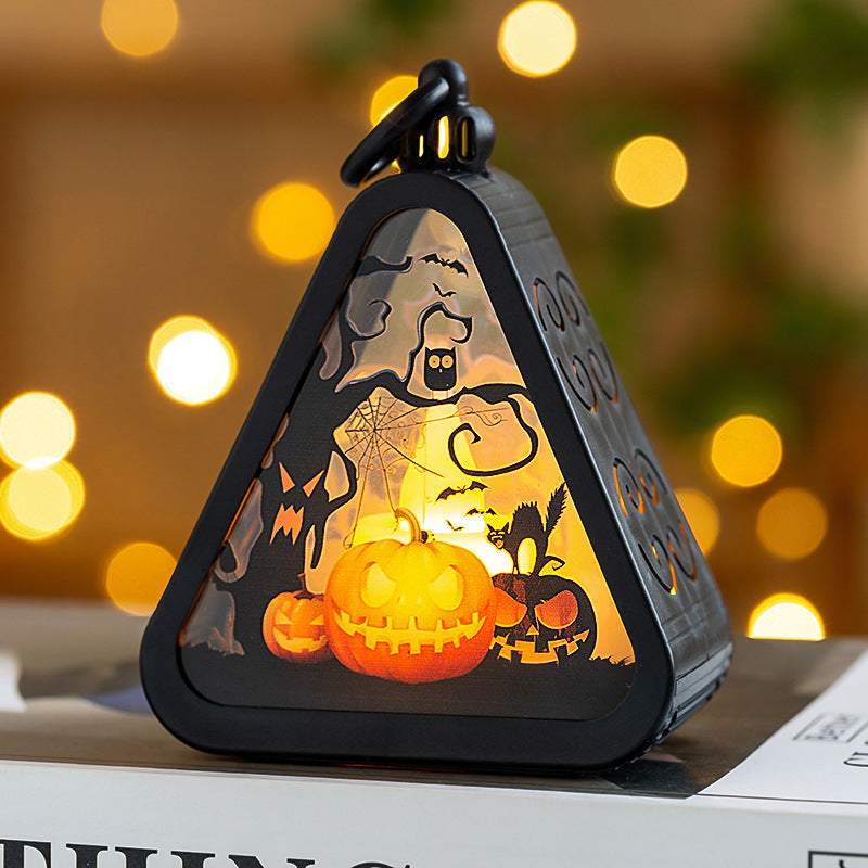 Halloween decoration LED lantern – atmospheric table lamp for spooky Halloween decorations