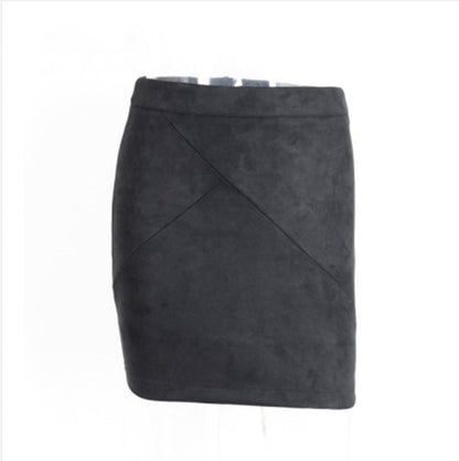 Samantha – Damen Veganleder Suede Bodycon Minirock