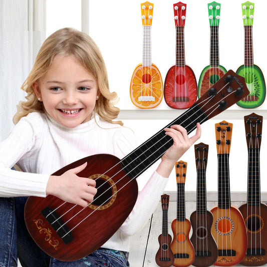 Kinder-Simulations-Ukulele Spielzeug – Lerninstrument für Jungen und Mädchen, realistische Ukulele für musikalische Früherziehung