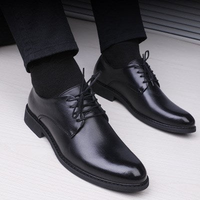 Vincent – Schwarze Herrenschuhe mit Spitzem Zeh