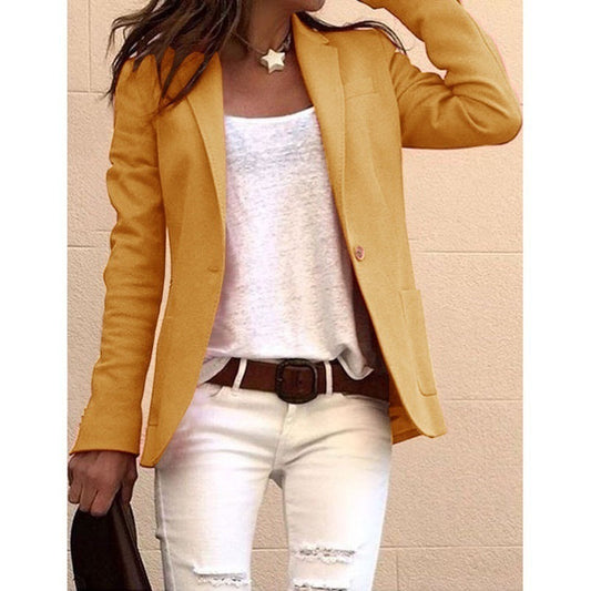 Damen Blazer Slim Fit Harajuku Stil – Eleganter Einreiher für Büro und Freizeit