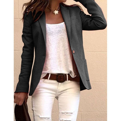 Damen Blazer Slim Fit Harajuku Stil – Eleganter Einreiher für Büro und Freizeit