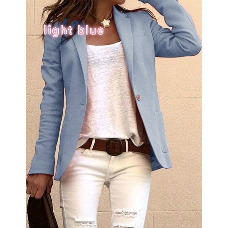 Damen Blazer Slim Fit Harajuku Stil – Eleganter Einreiher für Büro und Freizeit