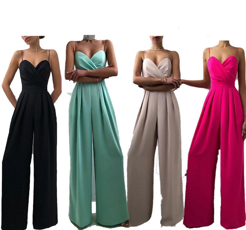 Shirley – Minimalistischer Jumpsuit mit geradem Bund und Mopp