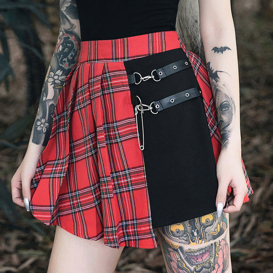 Sara – Faltenrock im Gothic-Stil für Damen