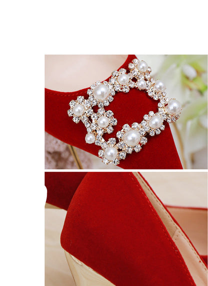 Lynda – Perlen-Rhinestone Stiletto Hochzeitsschuhe