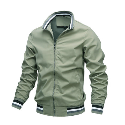 Men's Casual Bomber Jacket with Stand-up Collar – Modern Street Style and Comfort for Everyday and Leisure