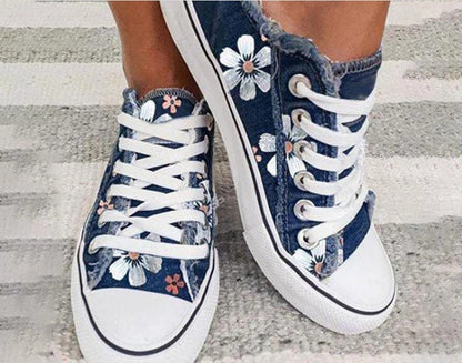Sandra – Einfache Damen Sneaker aus koreanischem Denim