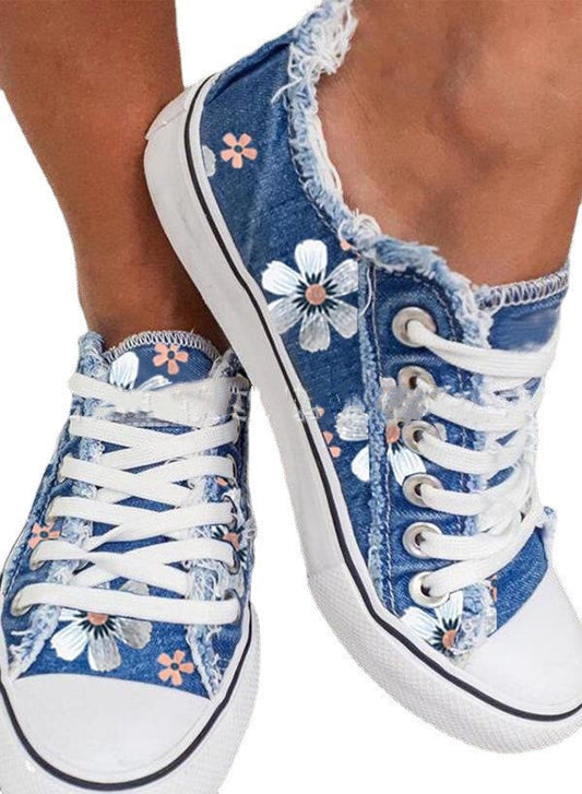 Sandra – Einfache Damen Sneaker aus koreanischem Denim