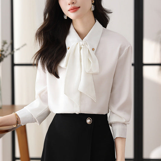 Jean – Chiffon-Bluse mit langen Ärmeln für Damen