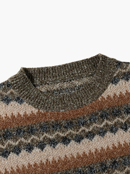 Men's knitted sweater in vintage style for autumn and winter – casual Norwegian look