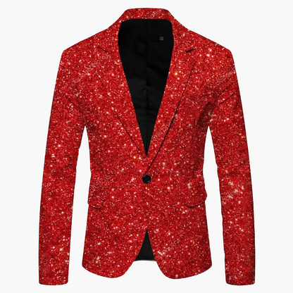 Men's Blazer Slim Fit Modern Business & Party Jacket – Stylish One-Button Jacket for Festive Occasions