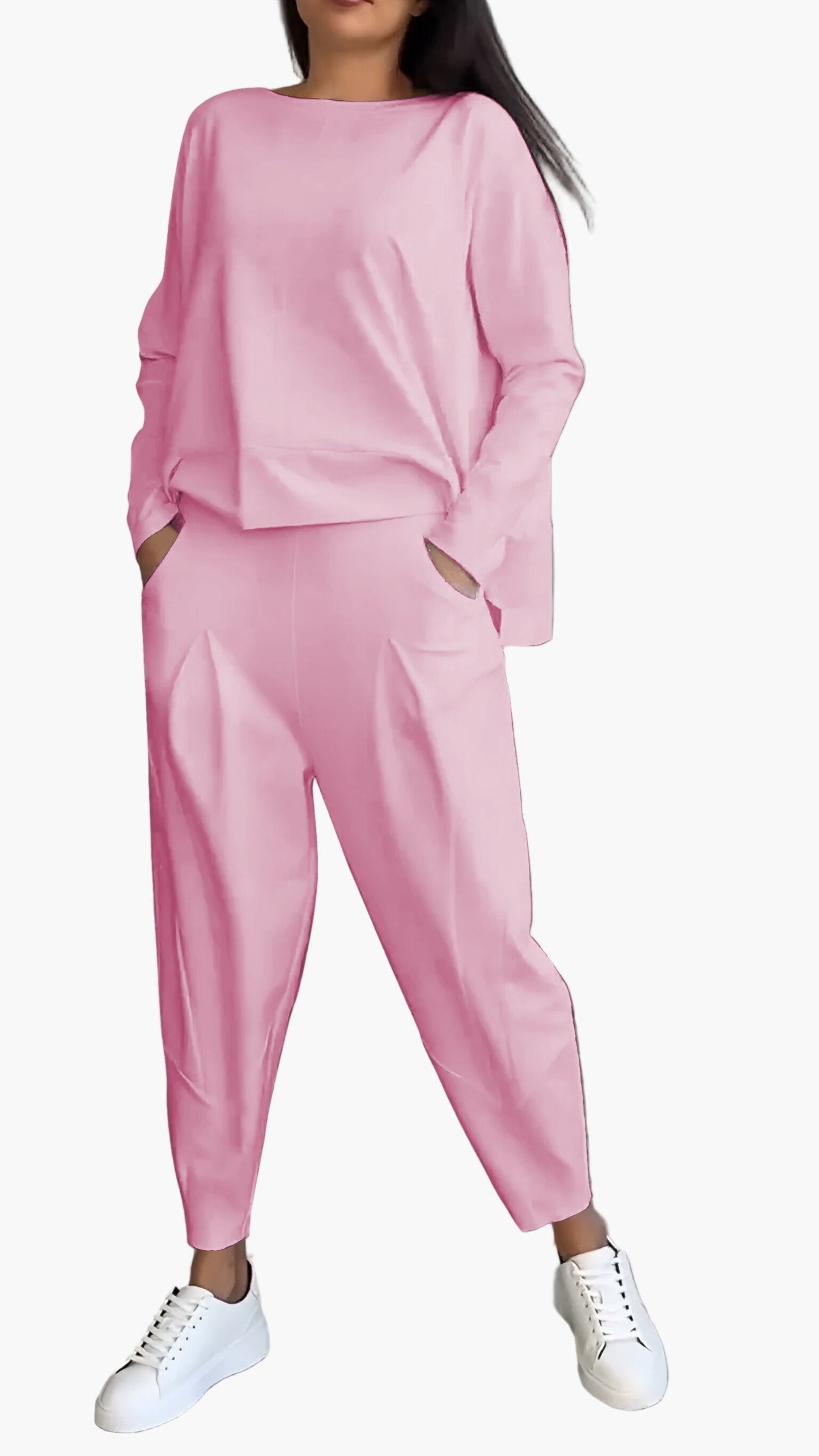 Damen Zweiteiler Cozy Lounge Set – Modischer Freizeitanzug für Zuhause & Alltag