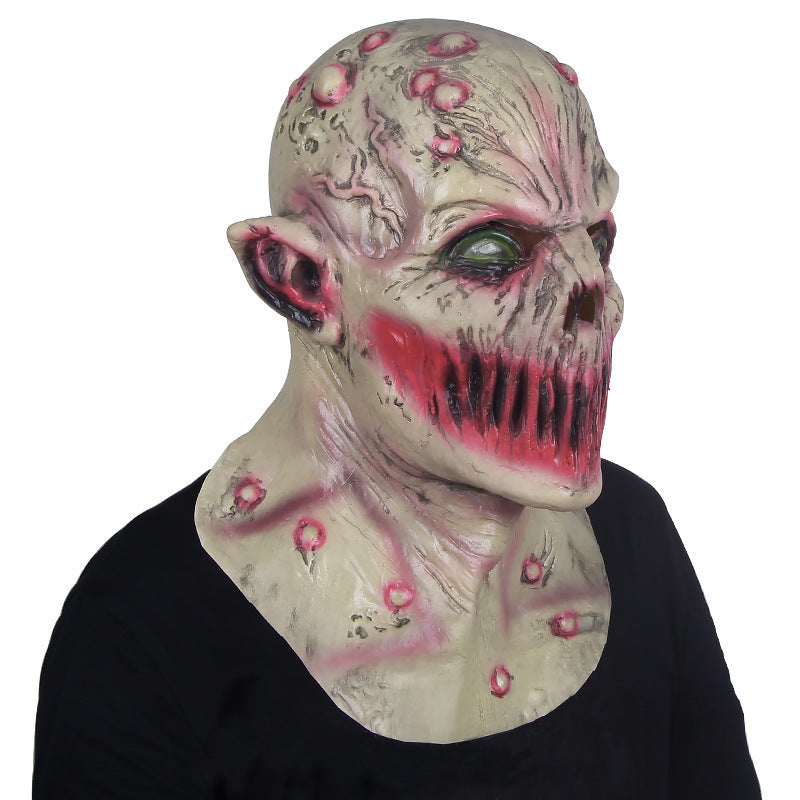 Halloween Unisex Latex Mask – Creepy "Deadly Silence" Vampire Party Mask for Adults