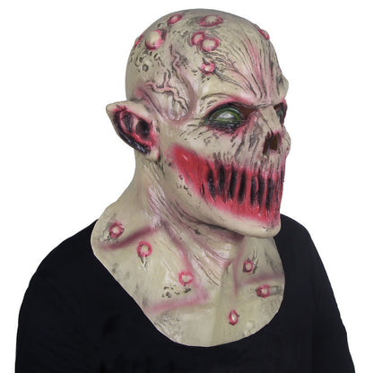 Halloween Unisex Latex Mask – Creepy "Deadly Silence" Vampire Party Mask for Adults