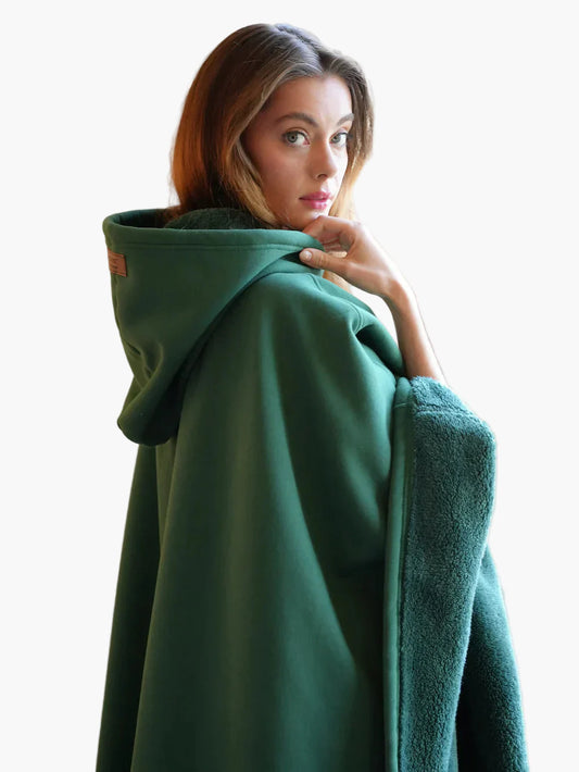 Damen Oversize Hoodie-Decke – Kuschelige Kapuzenponcho für Entspannung & Komfort