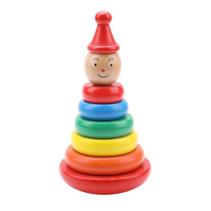 Kinder Stapelspielzeug Holz Regenbogen Turm – Lernspielzeug für Jungen und Mädchen, Montessori Pädagogik