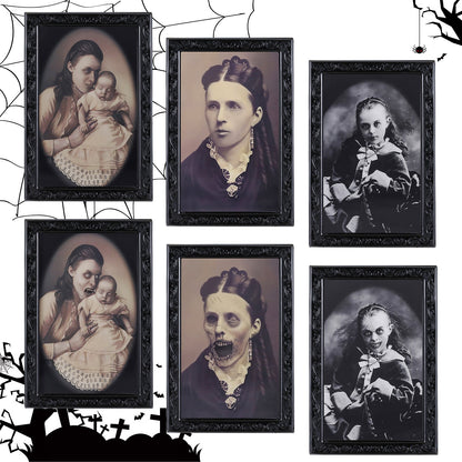 Halloween decoration 3D ghost picture frame – creepy portraits for haunted houses & parties
