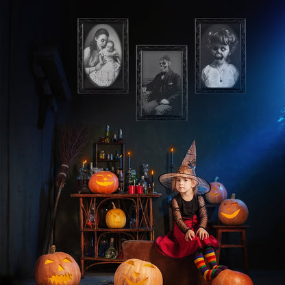 Halloween decoration 3D ghost picture frame – creepy portraits for haunted houses & parties