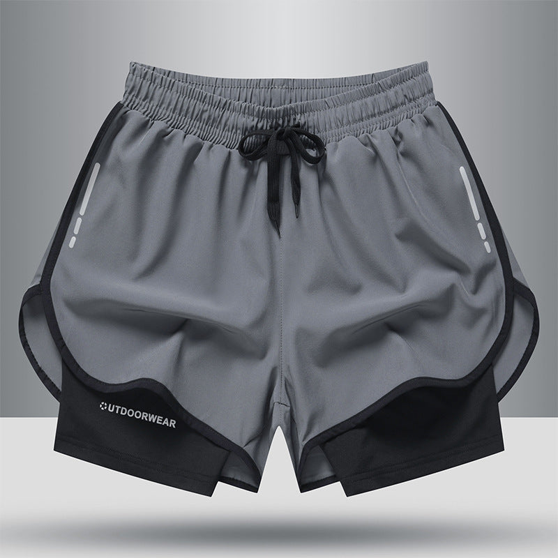 Thomas – Sportliche Herren-Shorts mit Kordelzug und doppelter Schicht